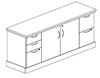 Picture of Set of Five, Executive Combo Storage Credenza