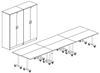 Picture of Set of 6, Modular Mobile Training Table, Storage Cabinets