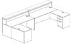 Picture of Two Person Oversized U Shape Reception Station 
