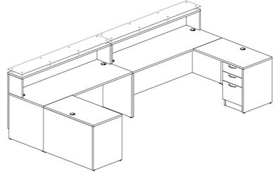 Picture of Two Person Oversized U Shape Reception Station 