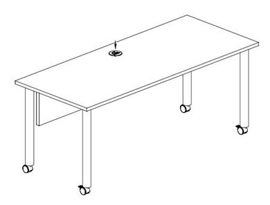 Picture of Pack of 10, 72" Mobile Classroom Training Table