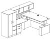 Picture of Executive 72" Powered Height L Desk, Overhead with Wardrobe 