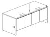 Picture of Pack of 5, 72"W Training Desk with Power Module and Storage Section