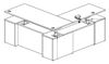 Picture of Set of 2, 72" Powered Height Adjustable "L Station, Filing Pedestals