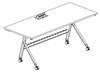 Picture of Pack of 10, Flip Nesting Table with Power Module