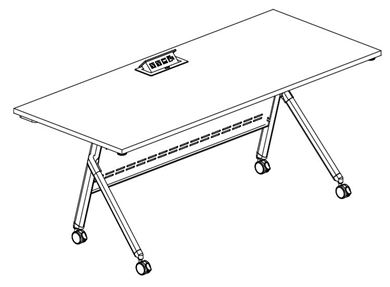 Picture of Pack of 10, Flip Nesting Table with Power Module