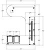 Picture of Set of 2, 72" Peninsula U Shape Desk Workstation