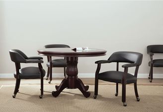 Picture of Set of Two, Traditional Executive Veneer, 48" Round Table with Side Chairs