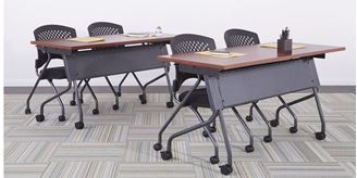 Picture of 6' Mobile Nesting Tables with Nesting Chairs