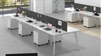Picture of Cluster of 6 Person, Powered Teaming Benching Station