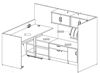 Picture of 6' Modular Non-Powered L Shape Workstation, Powered Height Base