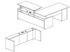 Picture of Set of 2, 6' Powered Height L Desk with Filing Storage