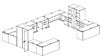 Picture of Room Set, Set of Powered Height "L Desk, Storage Wardrobe