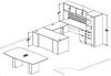 Picture of 72" Powered Height U Desk Station, Combo Wardrobe, Meeting Table