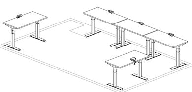 Picture of Pack of 5, 48W Paowered Table w/Power Module